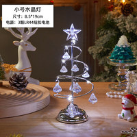 Lampe de chevet LED en fer forgé, veilleuse en cristal, lampe arbre de Noël, décoration de chambre, vente en gros