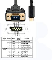 Cable Adaptador USB C a RS232 DB9, Nuevo, Carga y Transferencia de Datos de Alta Velocidad, Certificado CE, para Laptop con Salida de CA