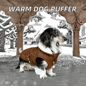 Veste pour chien d'hiver moderne, écologique et luxueuse, imperméable, rembourrée, pour Bassotto, Wiener, Teckel, Hamburg - Product Image 2