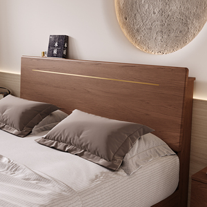 Rắn Gỗ Hiện Đại Sang Trọng Đầy Đủ Kích Thước Giường Đặt Vua Kích Thước Giường Phong Cách Đầy Đủ Kích Thước Đôi Giường Gỗ Cho Phòng Ngủ - Product Image 3