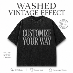 T-shirt surdimensionné vintage de haute qualité, imprimé graphique personnalisé, coton, streetwear - Product Image 1