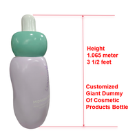 Mannequin de présentation de bouteilles en fibre de verre renforcée sur mesure, vert, grandeur nature, 1,065 mètre (3,5 pieds) de haut, pour exposition, marque Key-Joint