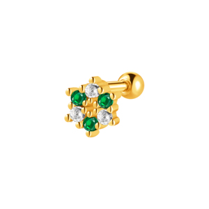 Joyería de Acero Inoxidable para Perforaciones, Aretes de Circonita, Estilo Metálico, Postes de <span class=keywords><strong>Titanio</strong></span> Chapados en Oro de 18K, Cómodos para Uso Diario - Product Image 5
