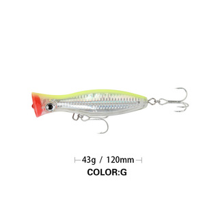 Señuelo de <span class=keywords><strong>Pesca</strong></span> Popper de 120 mm/43 g para Lanzamiento a Larga Distancia, Señuelo Flotante para <span class=keywords><strong>Pesca</strong></span> en Agua Dulce, Agua <span class=keywords><strong>Salada</strong></span> y Mar - Product Image 4