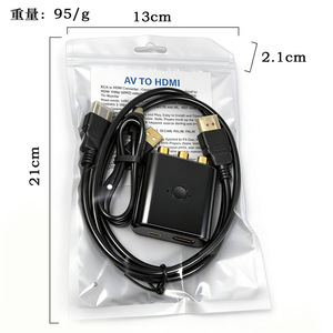 Convertisseur RCA vers HDTV 1080P, adaptateur vidéo composite AV, prend en charge PAL/NTSC pour Wii, PS2, <span class=keywords><strong>DVD</strong></span>, <span class=keywords><strong>VHS</strong></span> vers HDTV ou moniteur - Product Image 6