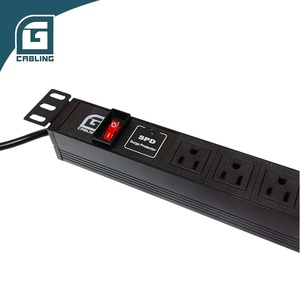 Gcabling 1U 15A ขนาด19นิ้ว110โวลต์10A 8พอร์ตอเมริกาซ็อกเก็ตเมาท์ฝรั่งเศส USA - Product Image 2