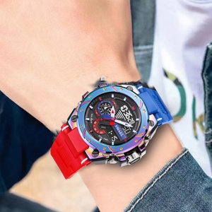 Reloj Digital Analógico LED de Doble Hora SMAEL 8060, Resistente al Agua, Reloj Masculino, Fábrica de Relojes de Pulsera al por Mayor - Product Image 6