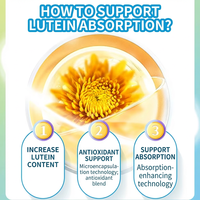 Capsules molles de Lutéine, Vitamine et Zinc – Antioxydant pour Améliorer la Vue et l'Immunité des Étudiants et des Jeunes – Soulagement