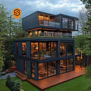 منزل حاويات حديث التصميم موفر للمساحة 20 قدم و40 قدم، سكن متعدد الطوابق، منزل حاويات مسبق الصنع، فيلا فاخرة - Product Image 1