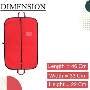 Nouvelle couverture de manteau de voyage léger rouge RC en relief pour costumes sac de protection de vêtement Durable idéal pour les voyages d'affaires et les vacances - Product Image 5