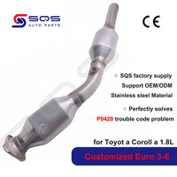 Système d'échappement SQS OEM/ODM de haute qualité, catalyseur à trois voies à montage direct, vente chaude, pour Toyota Corolla 1.8L 2009-2017