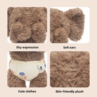 Adorable Coussin Peluche Éléphant Bébé en Coton PP, Coussin Réconfortant Doux, Cadeau pour Filles, Adolescentes, Fête d'Anniversaire, Maison, Chambre