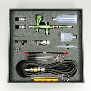 M180K Airbrush 0.2mm 0.5mm Nozzle Gravity Feed Dual Action Adjustable Speed Artwork Painting <b>Model</b> Making <b>Kit</b> - Product Image 5