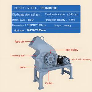 Máy nghiền búa diesel với băng tải và máy cấp liệu di động máy nghiền hàm đá động cơ diesel nhỏ Máy Nghiền hàm đá - Product Image 6