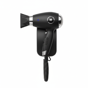 Sèche-cheveux professionnel léger en polyester pour hôtel, mural, silencieux, puissant, pour usage hôtelier aux États-Unis - Product Image 1