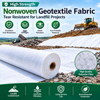 Tissu géotextile non tissé haute résistance, résistant à la déchirure, pour les projets de décharges.