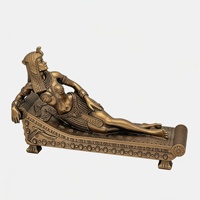 Statue de Cléopâtre en résine effet bronze vintage, style européen, reine de l'Égypte ancienne, pour décoration de table ou de bureau