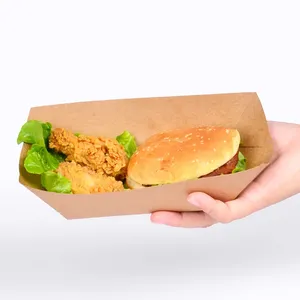 Oven-Safe <strong>Disposable</strong> Paper Food Tray for Fast Food BBQ Flexible Packaging Catering Meat Tray Matt Lamination Food Box Packaging - Product Image 5