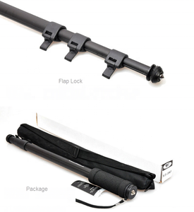 Trípode de monopié de aleación de aluminio de 4 secciones portátil ligero Soporte de hasta 67 pulgadas con pies cómodos para disparar en cámara - Product Image 5
