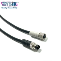 Kabel Ekstensi M8 3 Pin Female Double Ended Straight Molded dengan Kode 2m PUR untuk Sensor Suhu
