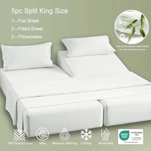 Juego <span class=keywords><strong>de</strong></span> Sábanas Cómodas y Suaves <span class=keywords><strong>de</strong></span> Fácil Cuidado, 100% Rayón Derivado del Bambú, Refrescantes y Transpirables - Product Image 2
