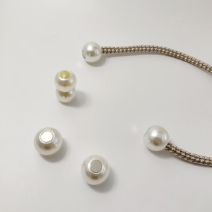 Imitation Pearl <b>Plastic</b> <b>Beads</b> 21mm Pair Magnetic DIY Jewelry Accessory For Necklace Scarf Crafting - Product Image 3