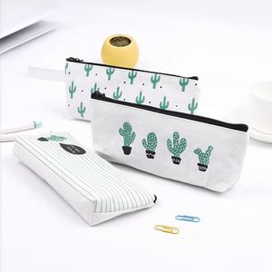 Trousse en tissu Cactus grande capacité, impression numérique, pour fournitures scolaires et de bureau, rangement et organisation, indispensable pour la rentrée scolaire - Product Image 2