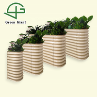 Vente en gros de kits de lit de jardin surélevé de 32 "de haut boîte à fleurs galvanisée pour extérieur pour légumes fleurs herbes