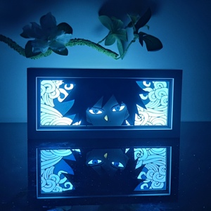 Lightbox Anime con Edward Elric da Fullmetal Alchemist, Decorazione per Sala Giochi, Ritagli di Carta da Fumetti, Luce Notturna LED - Product Image 5