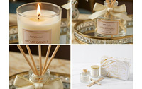Meilleur vendeur ensemble bougie parfumée et diffuseur de roseaux aromathérapie Noël mariage anniversaire boîte cadeau parfums volatilisation