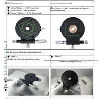 Plateforme rotative horizontale à axe A, plateforme expérimentale optique, plateau à réglage fin manuel, réglage de précision, précision 10