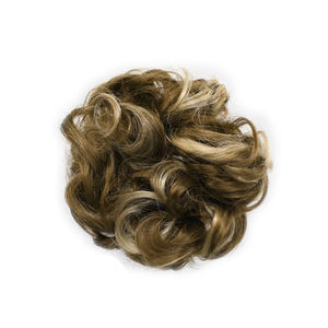 Chignon Chignon bouclé pour femmes et filles avec élastique Anneau de cheveux synthétiques enroulé sur des queues de cheval désordonnées - Product Image 2