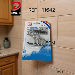 MNJ S Hook 8cm 5pcs Pack Wall Storage Hooks Metal Hanging Hangers - Product Image 2