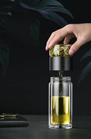 Bouteille d'eau en verre à Double Borosilicate avec étui, bouteille de boisson à thé, infuseur, gobelet, bouteille d'eau écologique