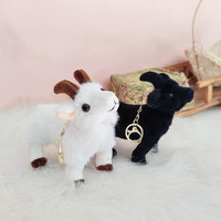 Peluche de chèvre personnalisée réaliste, jouet en peluche animal, rembourrage en coton PP, cadeau pour enfants, vente en gros, personnalisable
