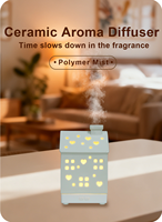 Diffuseur d'arômes en céramique pour la maison, humidificateur d'huiles essentielles, veilleuse cœur creux, capacité 101200 mL, fonction de minuterie pour chambre à coucher