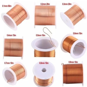 Fil de cuivre pur de 2 mm, fil rond en laiton T2, fil de cuivre rouge souple, fil enroulé à la main, fil de laiton continu sans rupture - Product Image 1