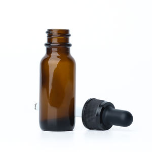 Botella de Vidrio Ámbar Transparente de 30 ml con Gotero para Aceites Esenciales, con Gotero Blanco y Negro - Product Image 6