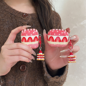 Ins Korean Stars Strawberries Stripes <strong>case</strong> for Airpods4 Headphone Pro3 New Airpodspro2 3rd Wireless <strong>2nd</strong> <strong>Generation</strong> 1/2 Cover - Product Image 1
