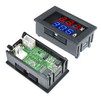 Mini voltmètre numérique DC à double affichage LED bleu + rouge 0,56 pouces, ampèremètre DC 100V 10A, testeur de courant et de tension avec lignes, en promotion