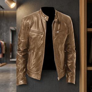 Chaqueta de Cuero y Lona de Calidad de Exportación BS International, Hecha en India, Hecha a Mano, para Motociclistas, Impermeable, Resistente al Viento, Unisex - Product Image 2