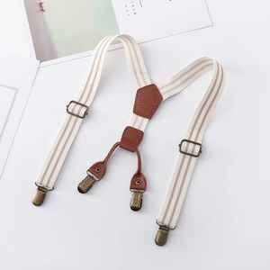 Cinturones ajustables de tela para niños-Tirantes de traje con pajarita para niños - Product Image 4