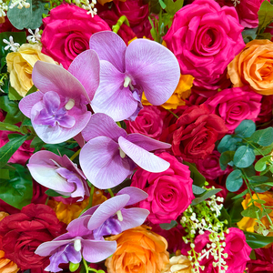 ฉากหลังดอกไม้ประดิษฐ์สำหรับงานแต่งงานแผงติดผนังดอกไม้ผ้าไหมเทียมมาใหม่ - Product Image 4