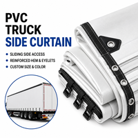 Tissu pour rideau latéral de camion, PVC haute résistance 610-750 g/m², taille personnalisée pour rideau latéral de remorque