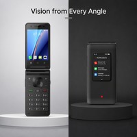 Teléfono Flip Kosher de Doble Pantalla de 3.54 Pulgadas y 326PPI con Teclado Hebreo y Yidi, 4G VoLTE, Sin Internet, Teléfono Seguro Minimalista para Hablar y Escribir Mensajes