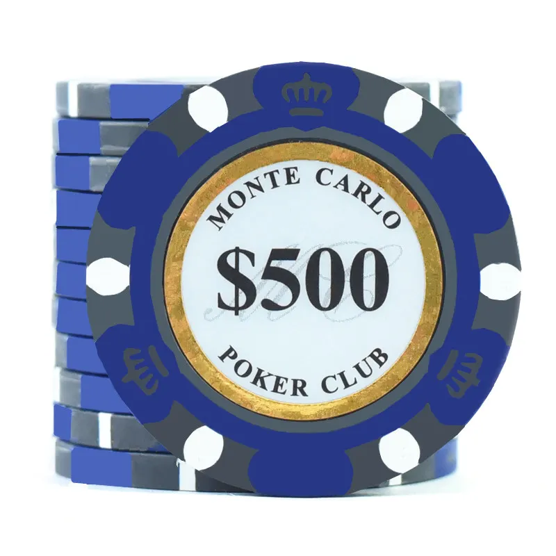 Высококачественная глина для казино 25000, чип для покера, чистые керамические рулоны 14 г, наклейки с белыми цифрами, покерные чипсы на заказ