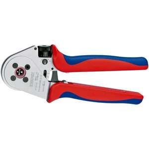 KNIPEX - 97 52 65 A Alicates de engaste de cuatro mandriles para contactos torneados cromados, mangos con empuñaduras multicomponentes, sin - Product Image 1