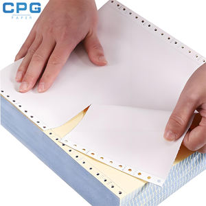 Rollo de Papel Autocopiativo de Primera Calidad al por Mayor, 50gsm 55gsm, Papel NCR con Imagen Azul, Papel para Computadora - Product Image 1