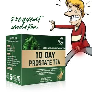 Thé pour la prostate de haute qualité Chinaherbs, à base d'herbes naturelles et biologiques, favorise la santé de la prostate, avec emballage en boîte et en sachet - Product Image 1