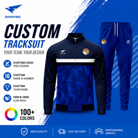Survêtement d'entraînement de football pour hommes, vente en gros, impression par sublimation complète personnalisée, polyester 230g, vêtements d'entraînement, survêtements